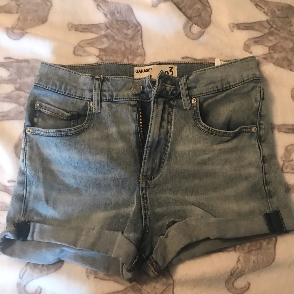 lightwash jean shorts